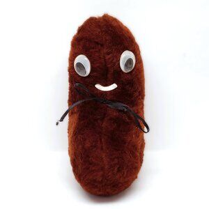 Vtg 1978 Plush Coffee Bean Bag Googly Eyes Sheram Puppets 7.25" USA Made